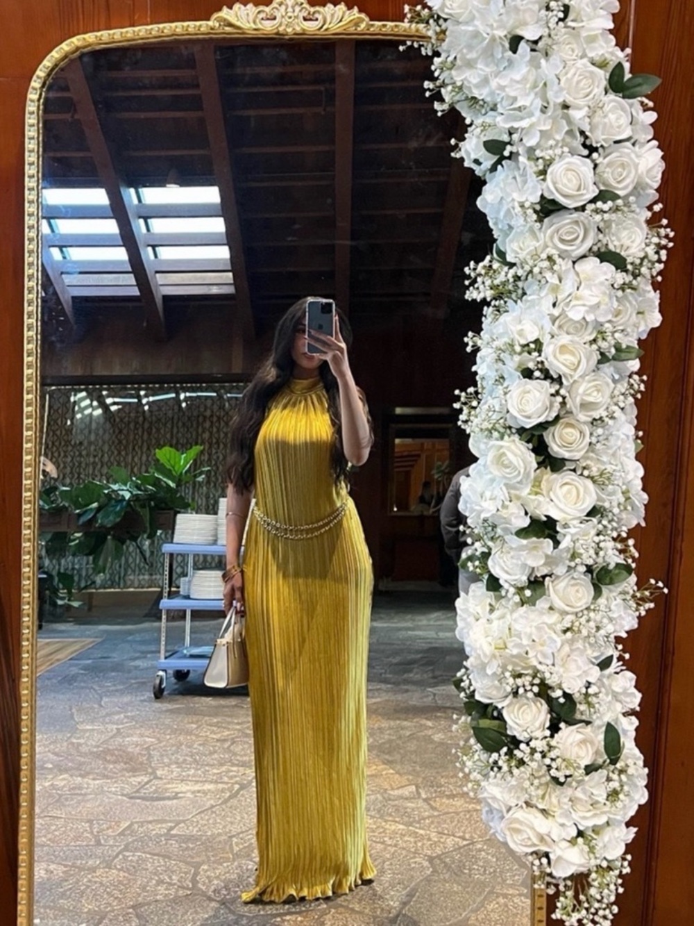 Gold Lulus Halter Dress